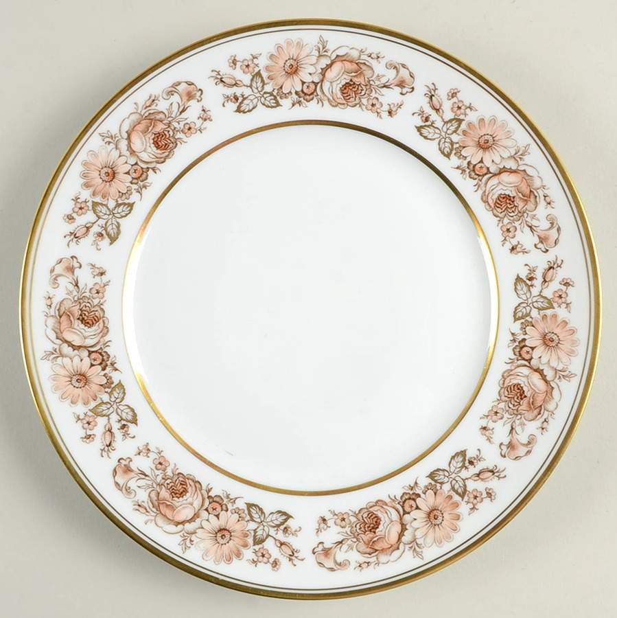 Gerverot Rose (Gold Verge) Luncheon Plate by Furstenberg-1