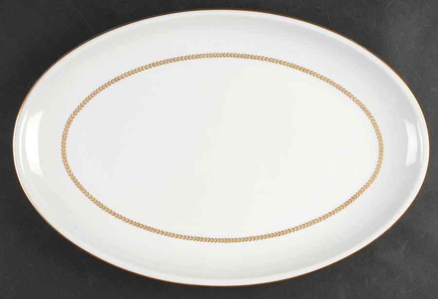 Golden Laurel 14" Oval Serving Platter by Furstenberg-1