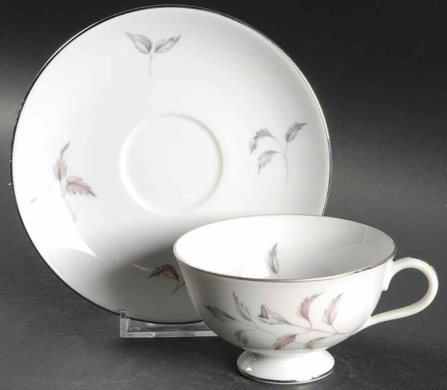 Illusion Footed Cup & Saucer Set by Furstenberg-1