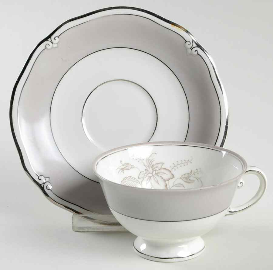 Kenmore Footed Cup & Saucer Set by Furstenberg-1