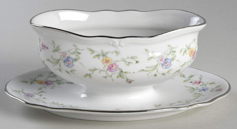 Lyric Gravy Boat with Attached Underplate by Furstenberg-1