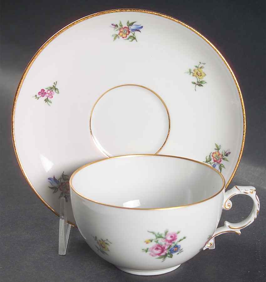 Millefleur Flat Cup & Saucer Set by Furstenberg-1