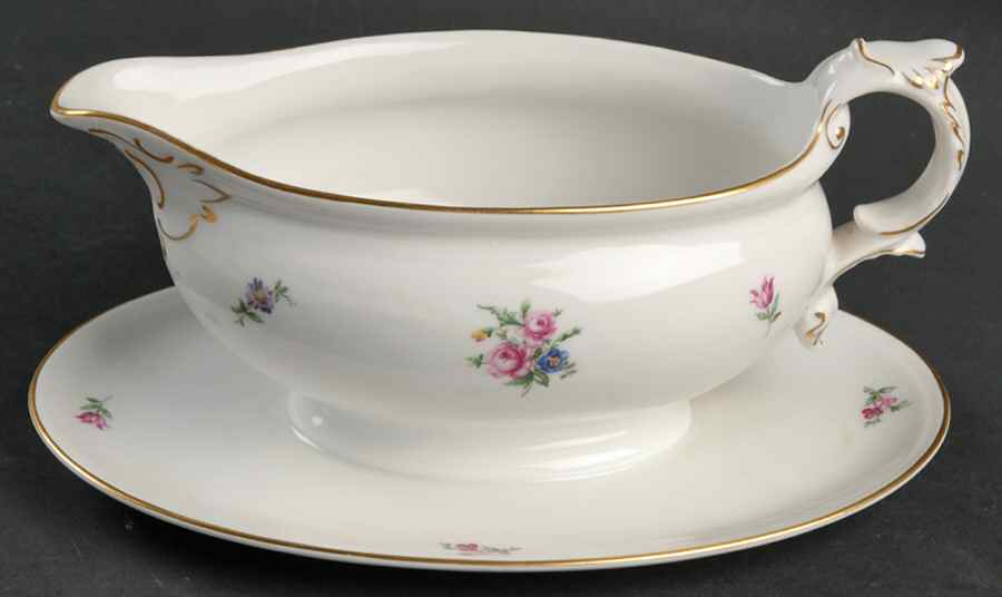 Millefleur Gravy Boat with Attached Underplate by Furstenberg-1