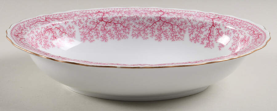 Park Lane Pink (Scalloped) 10" Oval Vegetable Bowl by Furstenberg-1