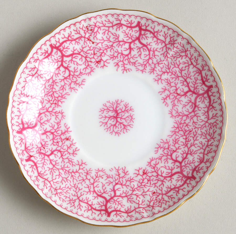 Park Lane Pink (Scalloped) Saucer for Demitasse Cup by Furstenberg-1