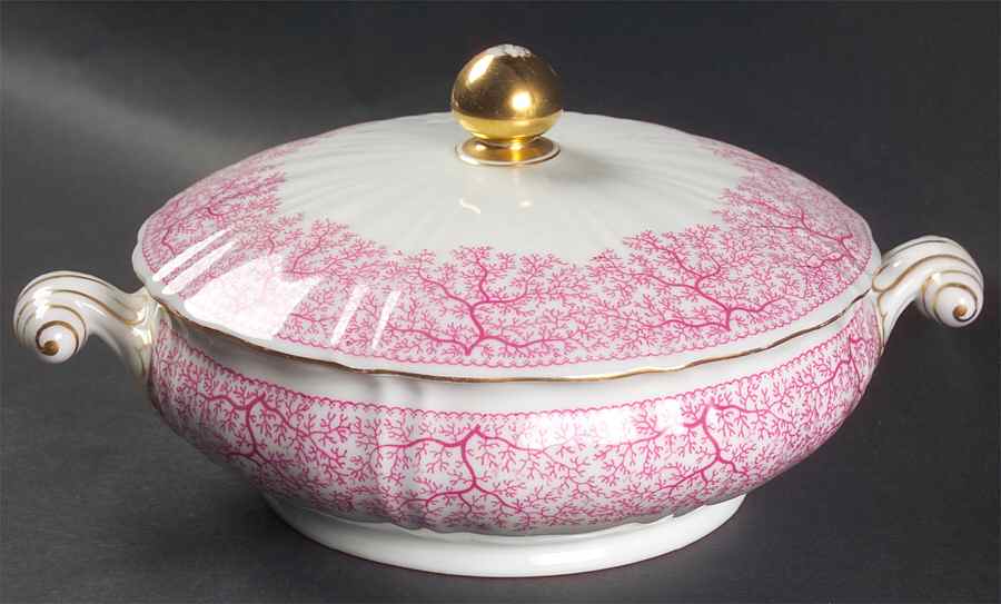 Park Lane Pink (Scalloped) Round Covered Vegetable by Furstenberg-1