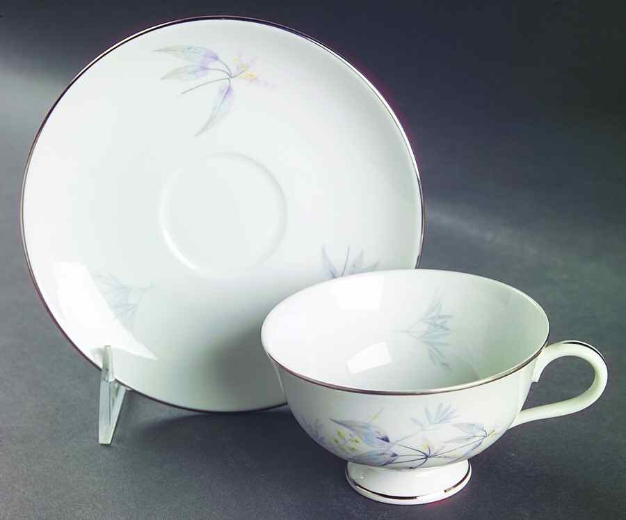 Pastel Footed Cup & Saucer Set by Furstenberg-1