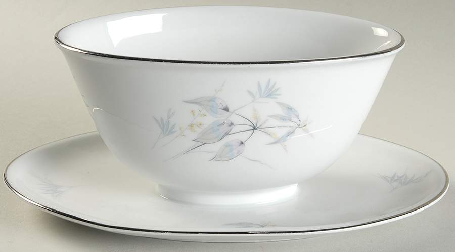 Pastel Gravy Boat with Attached Underplate by Furstenberg-1