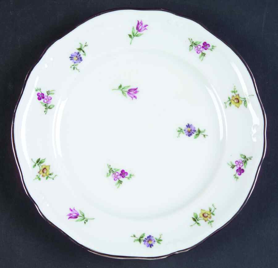 Priscilla (Floral Rim & Center) Bread & Butter Plate by Furstenberg-1