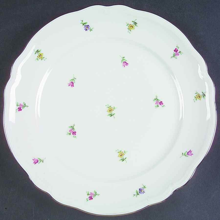 Priscilla (Floral Rim & Center) Dinner Plate by Furstenberg-1