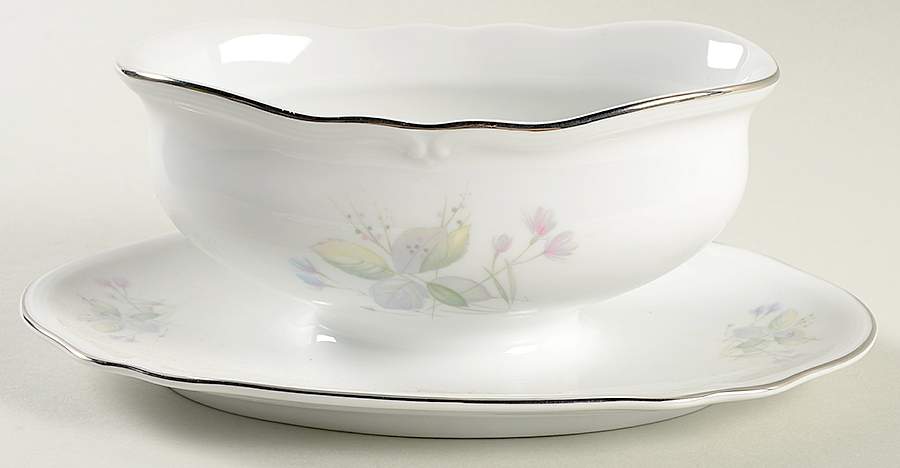 Wildflower (E & R Importers) Gravy Boat with Attached Underplate by Furstenberg-1