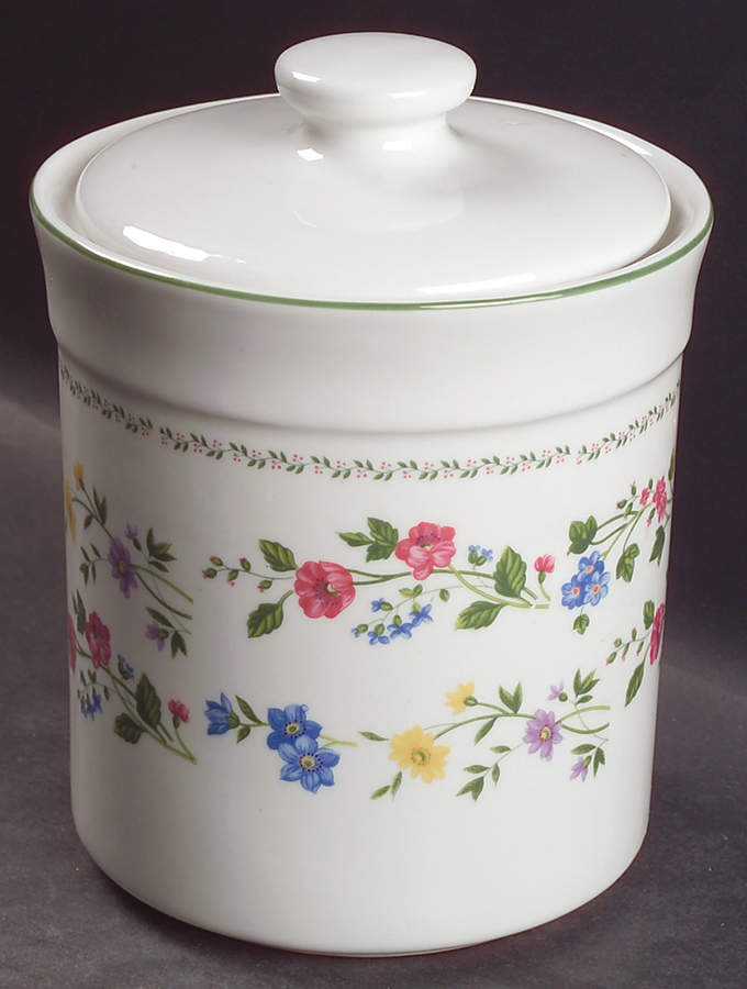 English Garden (225-225a, White Background) Medium Canister & Lid by Farberware-1