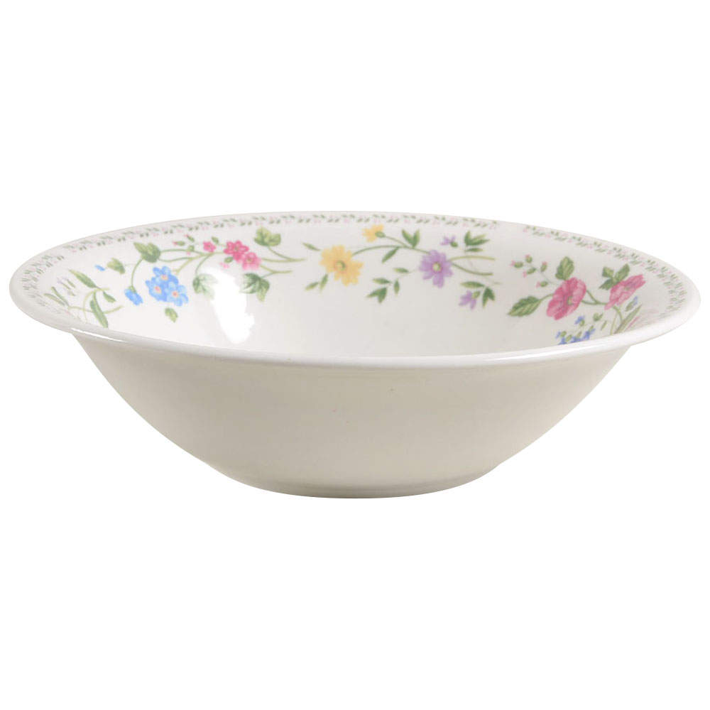 English Garden (225-225a, White Background) 9" Round Vegetable Bowl by Farberware-1
