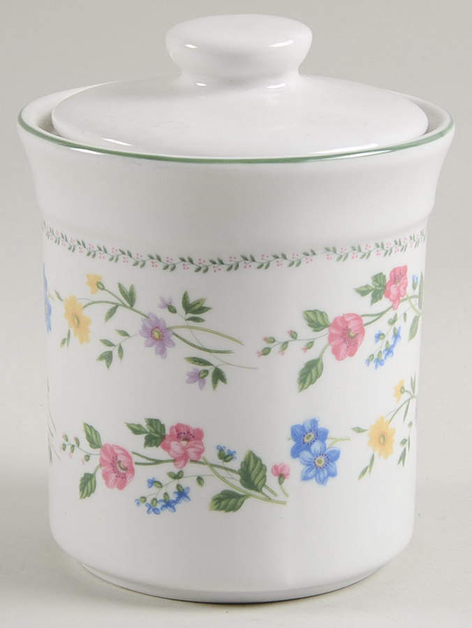 English Garden (225-225a, White Background) Small Canister & Lid by Farberware-1