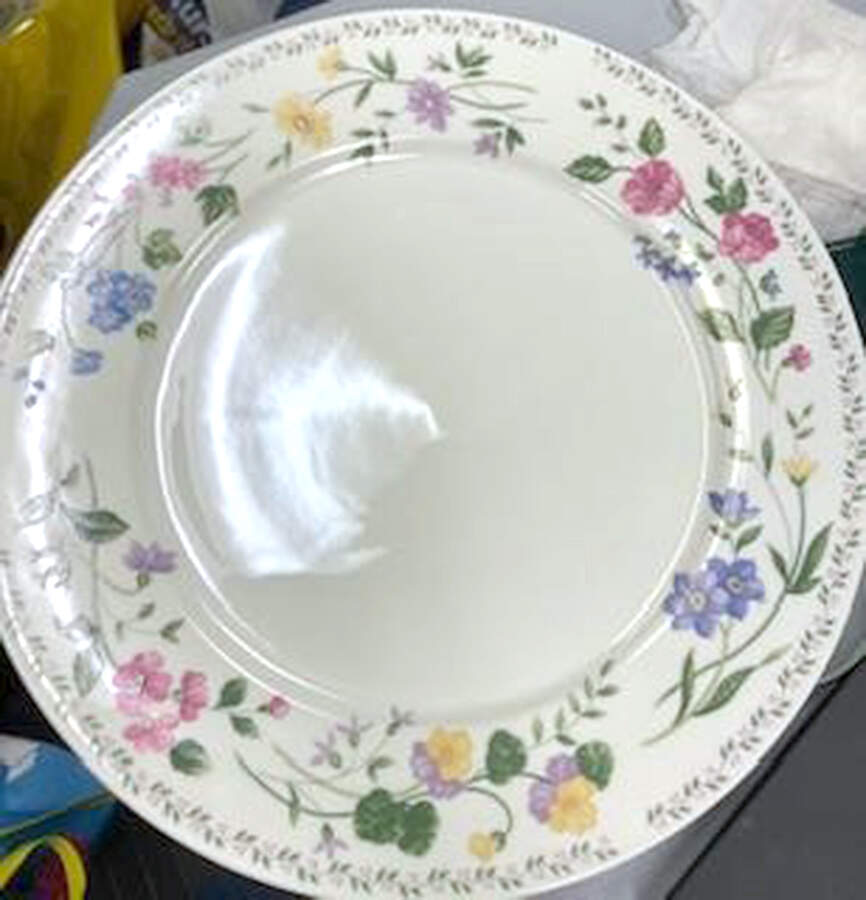 English Garden (225-225a, White Background) 11" Chop Plate (Round Platter) by Farberware-1