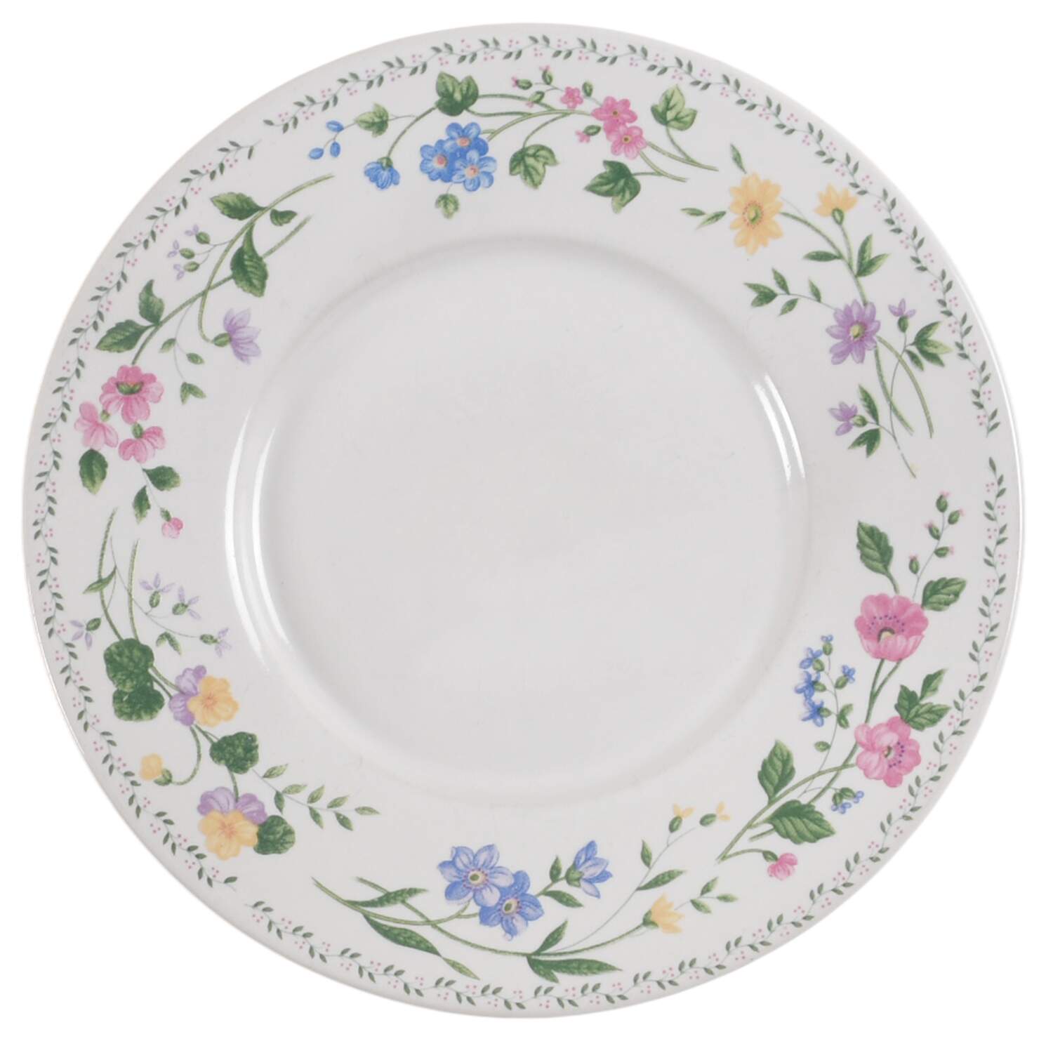 English Garden (225-225a, White Background) Saucer for Flat Cup by Farberware-1