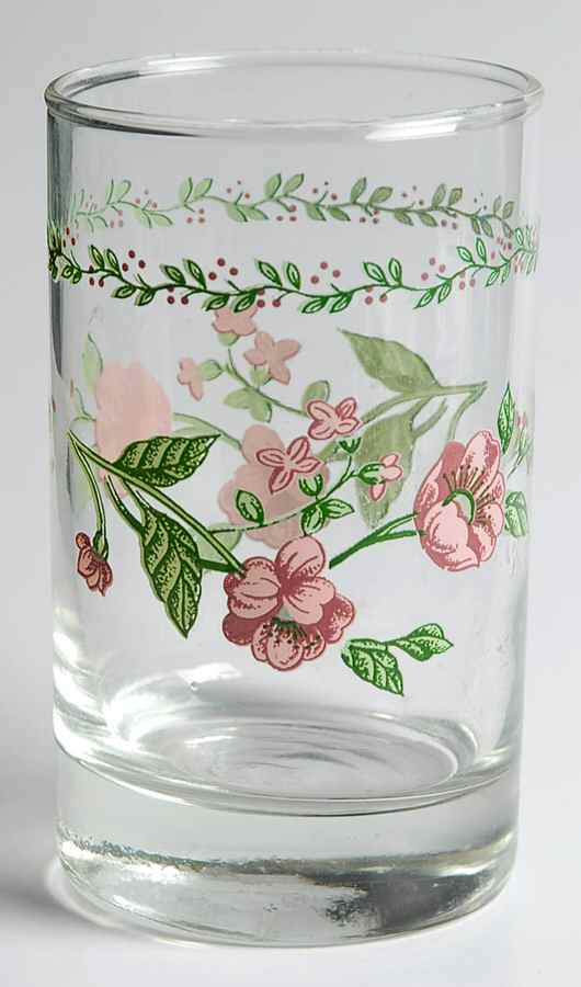 English Garden (225-225a, White Background) 8 Oz Glassware Tumbler by Farberware-1