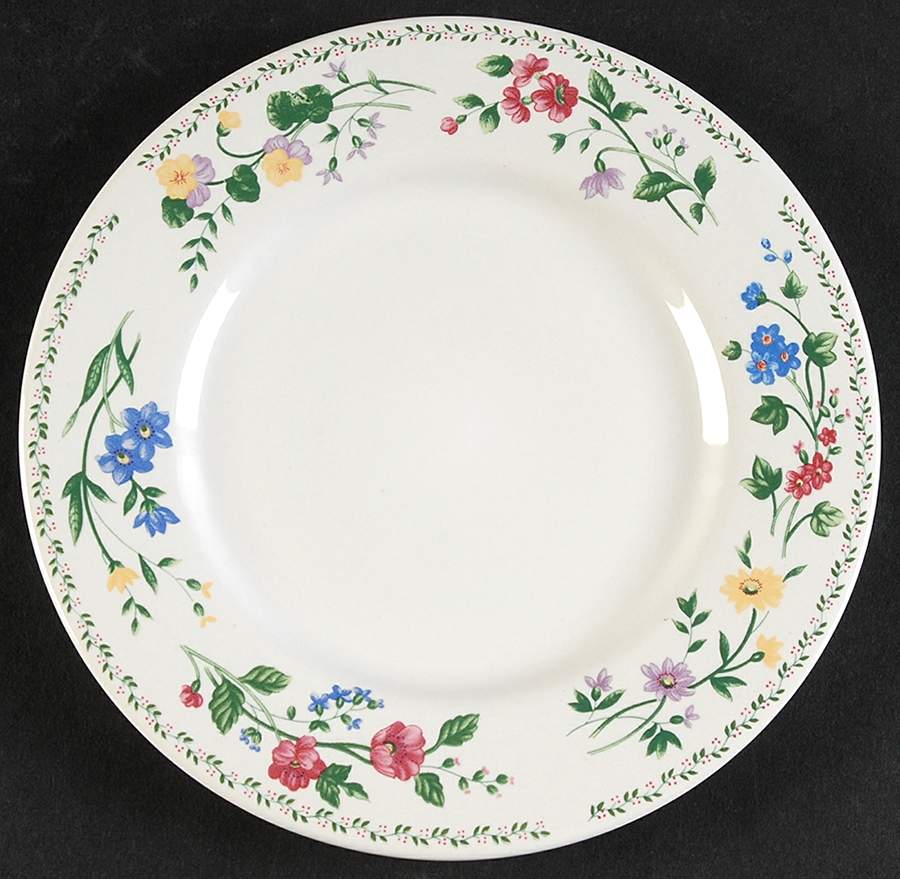 English Garden (225-225a, White Background) Bread & Butter Plate by Farberware-1