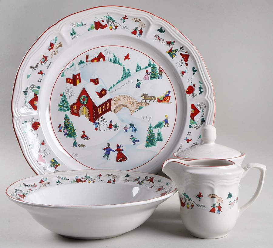 White Christmas 5 Piece Hostess Set by Farberware-1