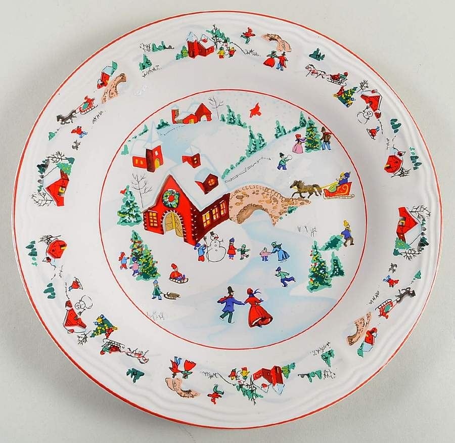 White Christmas Cake Plate by Farberware-1