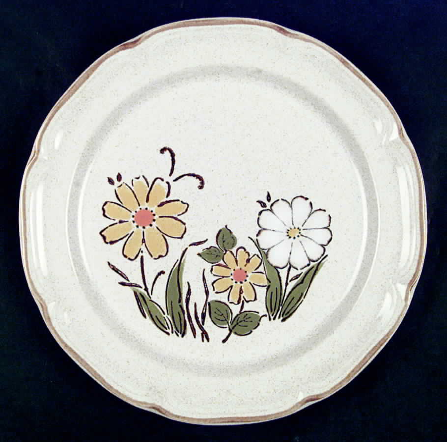 Daisies Dinner Plate by Family Table-1
