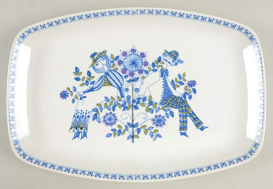 Lotte (Coupe) 13" Rectangular Serving Platter by Figgjo (Norway)-1
