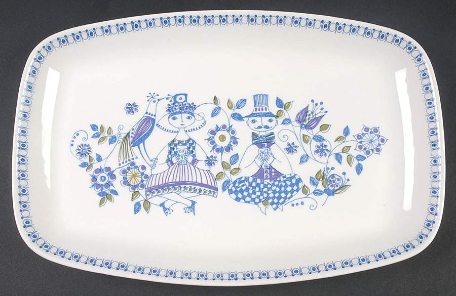 Lotte (Coupe) 11" Rectangular Serving Platter by Figgjo (Norway)-1