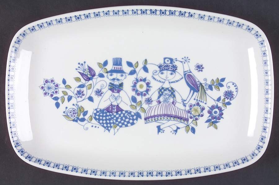 Lotte (Coupe) 11" Rectangular Serving Platter by Figgjo (Norway)-1