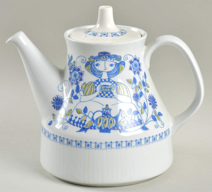 Lotte (Coupe) Teapot & Lid by Figgjo (Norway)-1
