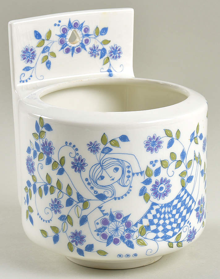 Lotte (Coupe) 6" Wall Hanging Storage Jar No Lid by Figgjo (Norway)-1