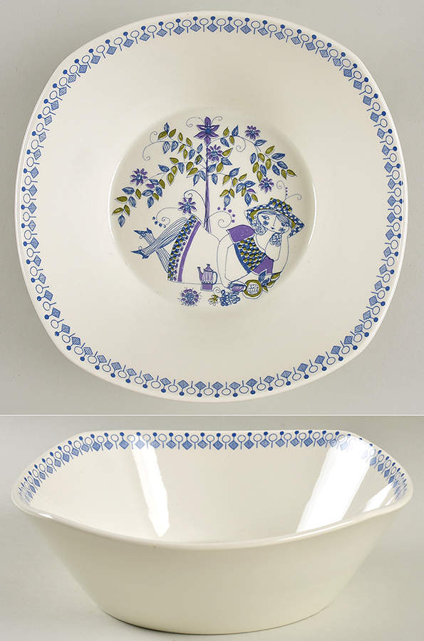 Lotte (Coupe) 8" Square Vegetable Bowl by Figgjo (Norway)-1