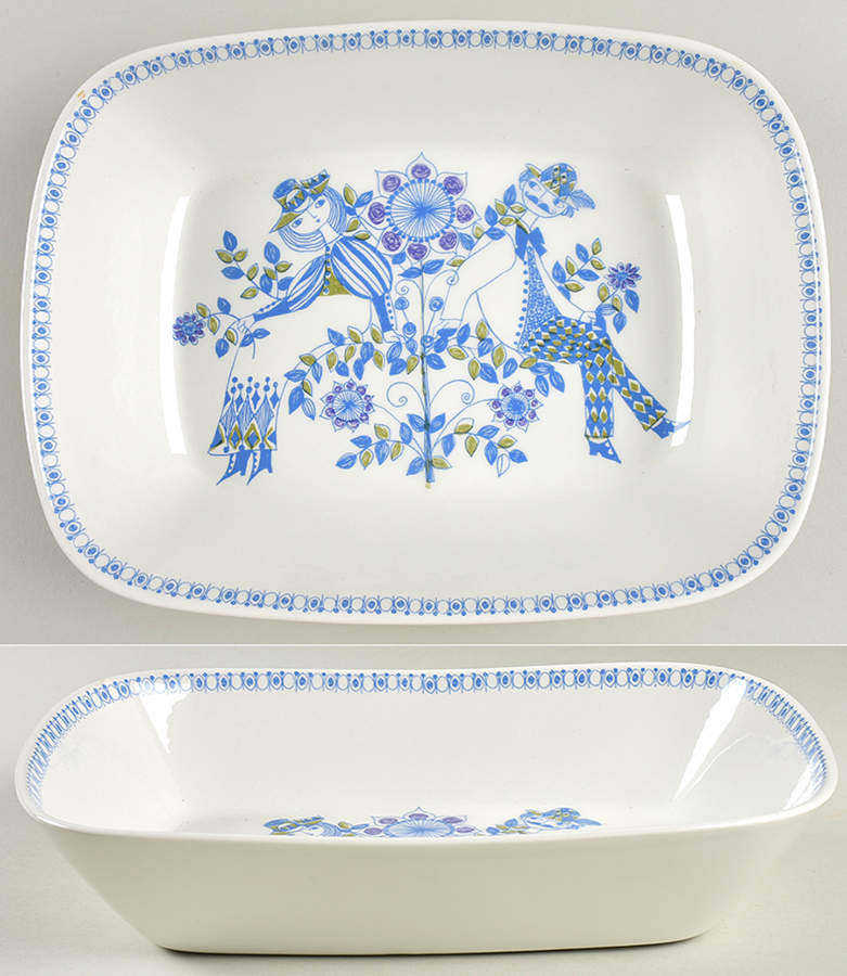 Lotte (Coupe) 11" Rectangular Baker by Figgjo (Norway)-1