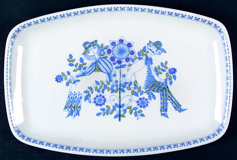 Lotte (Coupe) 13" Rectangular Serving Platter by Figgjo (Norway)-1