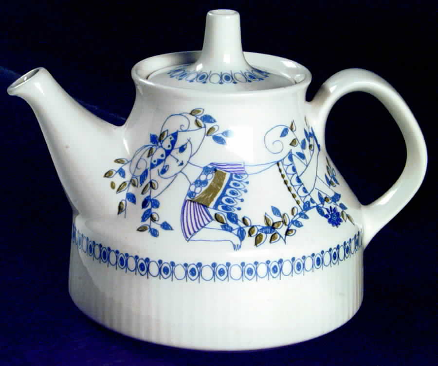 Lotte (Coupe) Mini Teapot & Lid by Figgjo (Norway)-1