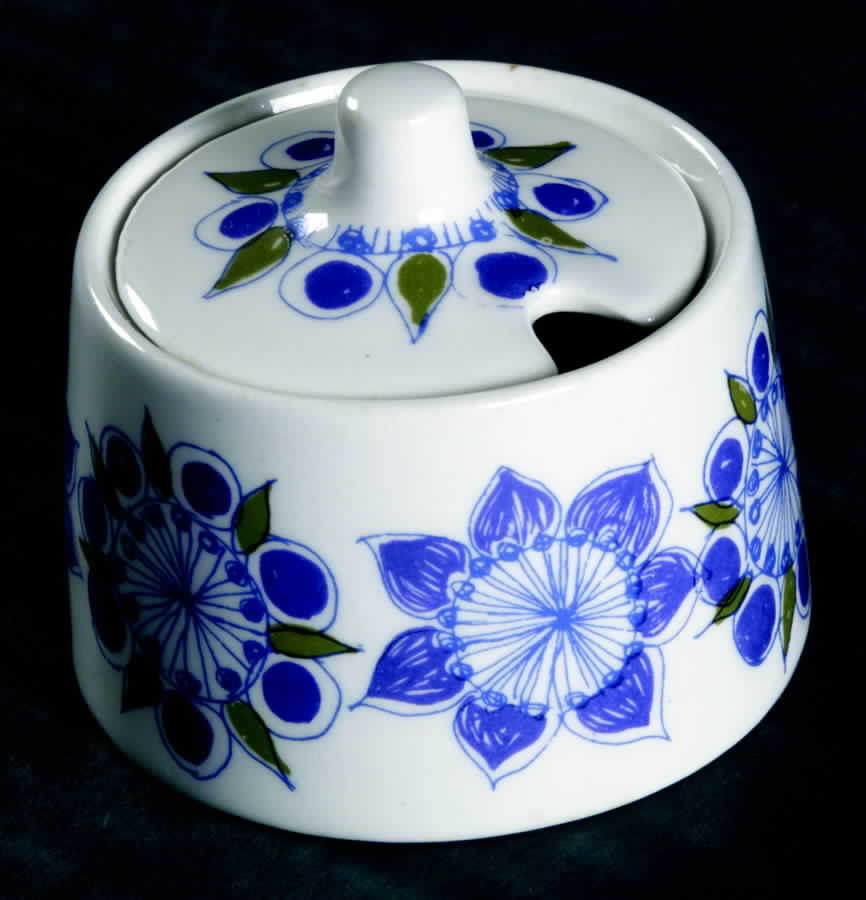 Lotte (Coupe) Mustard Jar & Lid by Figgjo (Norway)-1