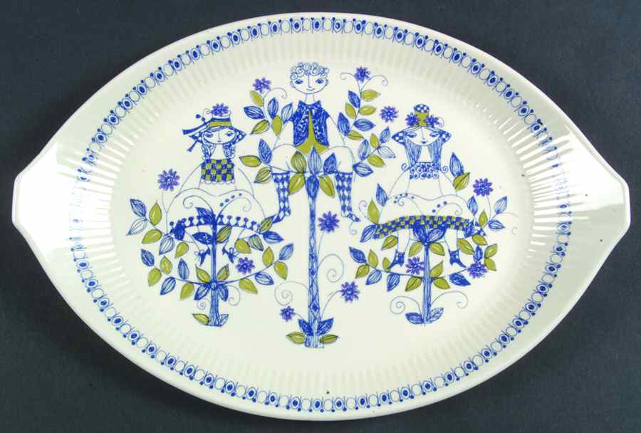Lotte (Coupe) 11" Oval Serving Platter by Figgjo (Norway)-1