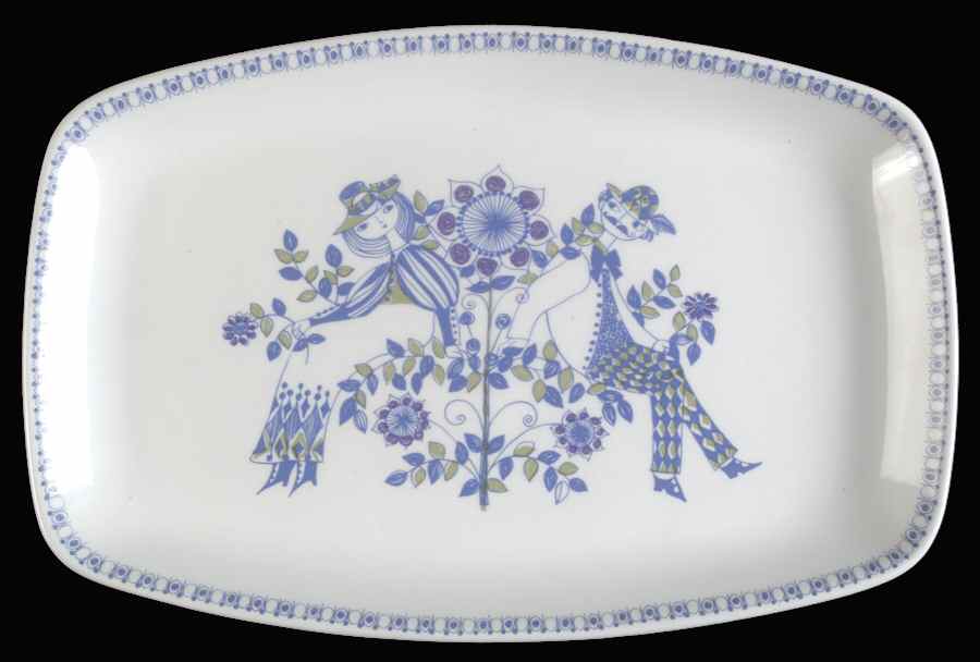 Lotte (Coupe) 13" Oval Serving Platter by Figgjo (Norway)-1