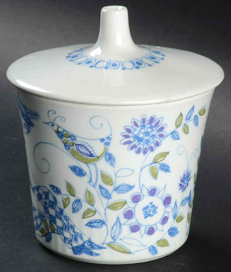 Lotte (Coupe) Sugar Bowl & Lid by Figgjo (Norway)-1