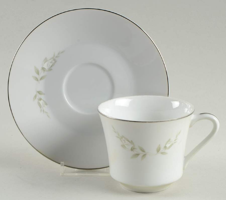 Ardmore Flat Cup & Saucer Set by Four Crown-1