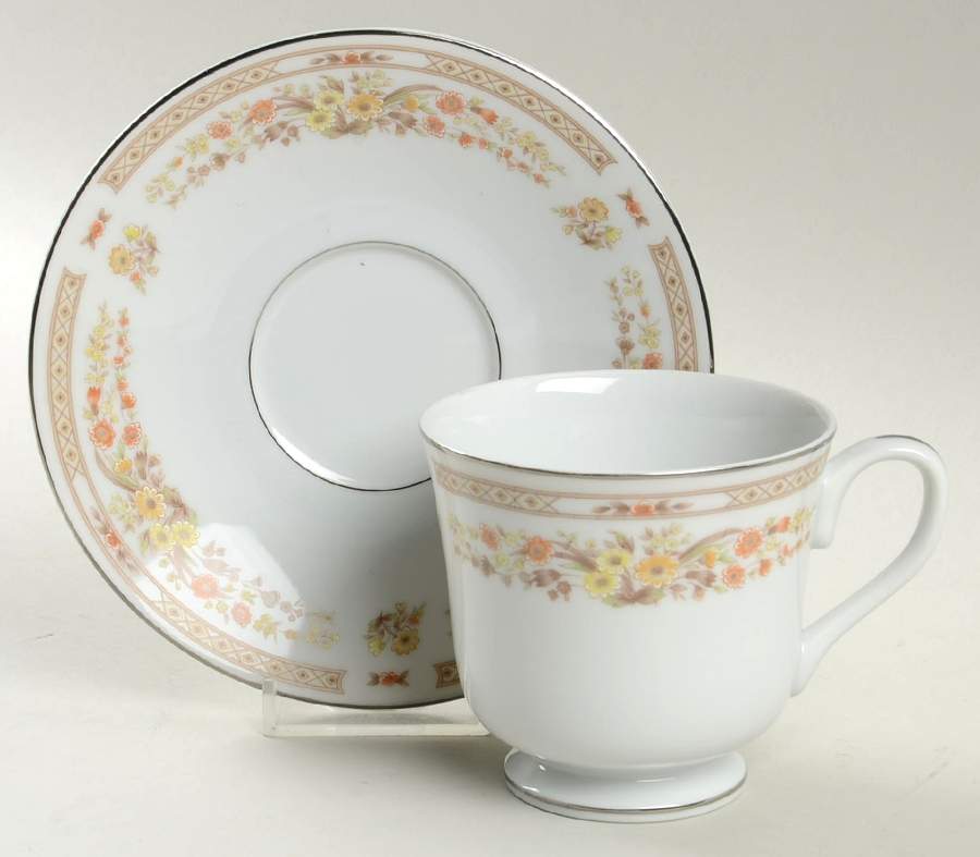 Clairmont Footed Cup & Saucer Set by Four Crown-1