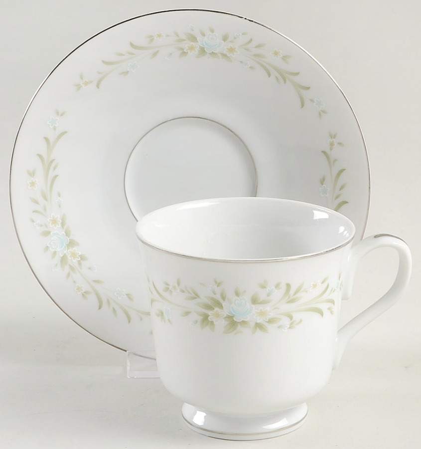 Claridge Footed Cup & Saucer Set by Four Crown-1