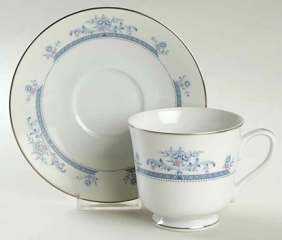Clayton Footed Cup & Saucer Set by Four Crown-1