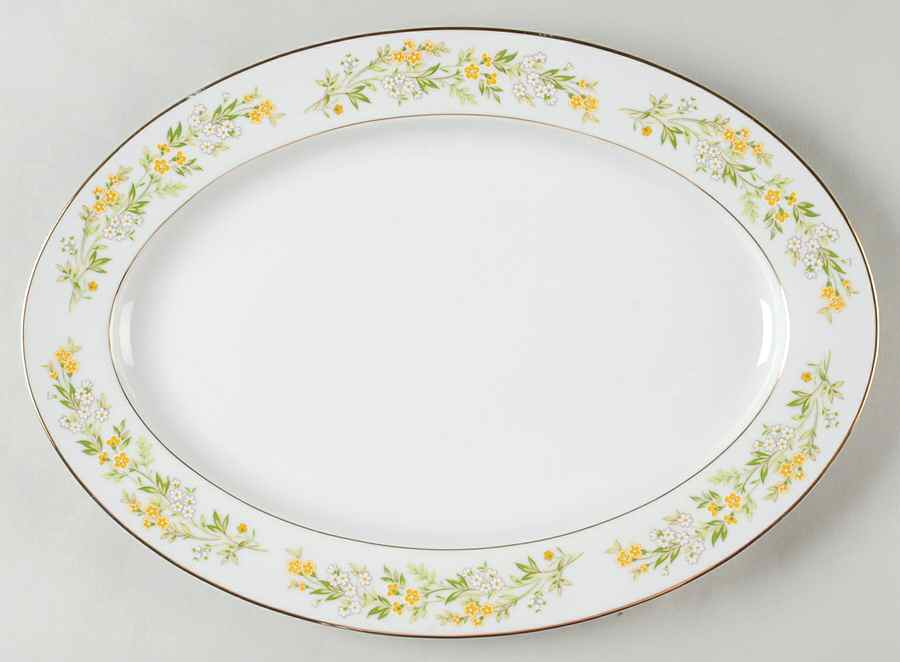 Contessa 14" Oval Serving Platter by Four Crown-1
