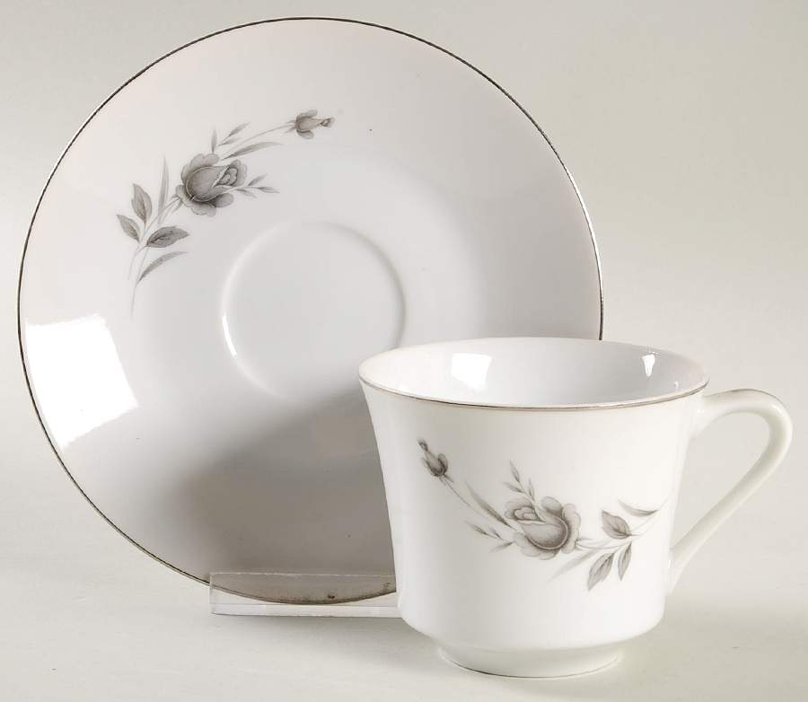 Darien Flat Cup & Saucer Set by Four Crown-1