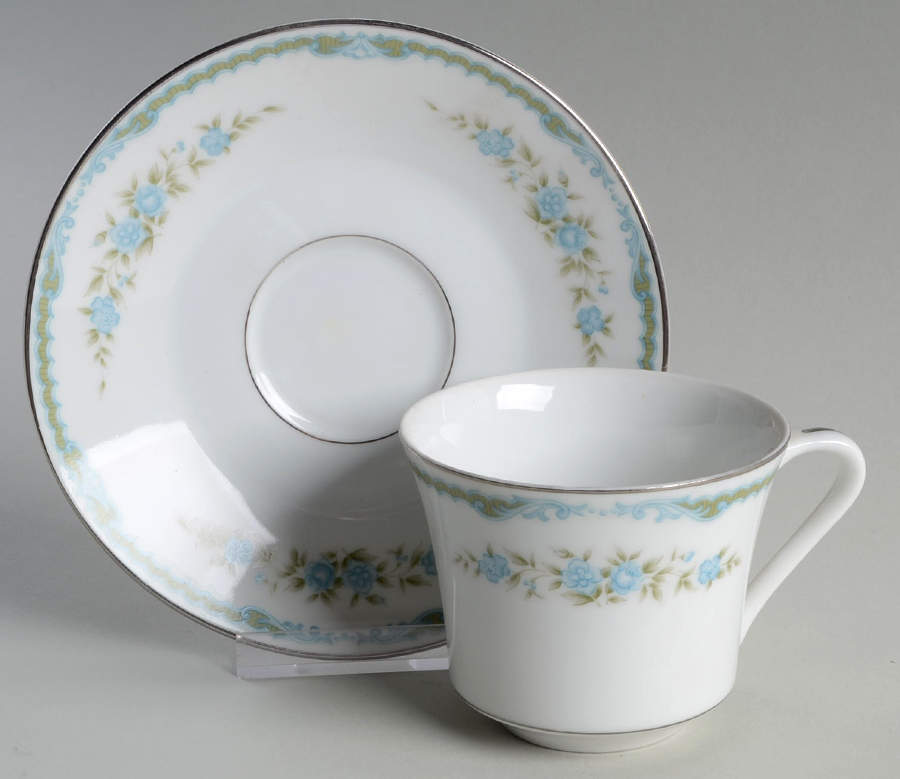 Lexington Flat Cup & Saucer Set by Four Crown-1