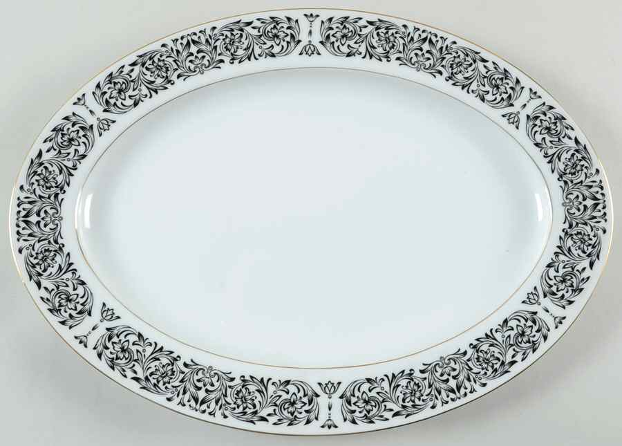 Medford 14" Oval Serving Platter by Four Crown-1