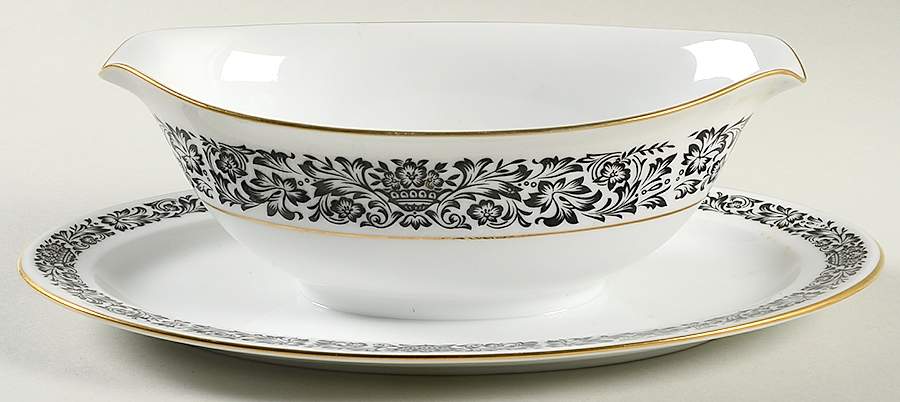 Monte Carlo Gravy Boat with Attached Underplate by Four Crown-1