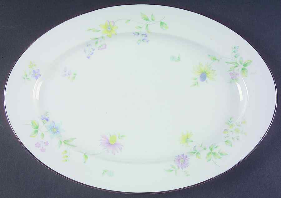 Porto 14" Oval Serving Platter by Four Crown-1