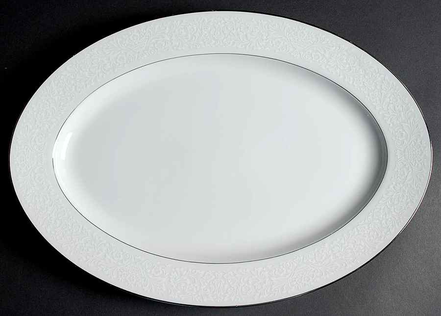 Southampton 16" Oval Serving Platter by Four Crown-1