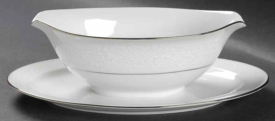 Southampton Gravy Boat with Attached Underplate by Four Crown-1